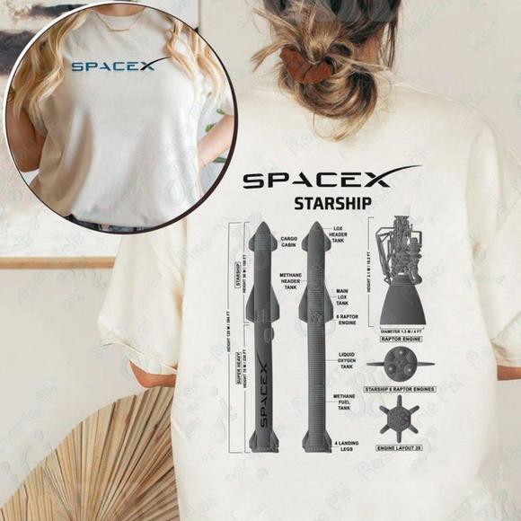 Spacex Starship Spacex Starship Flight Test Elon-Musk Spacex Rocket Shirt Tee